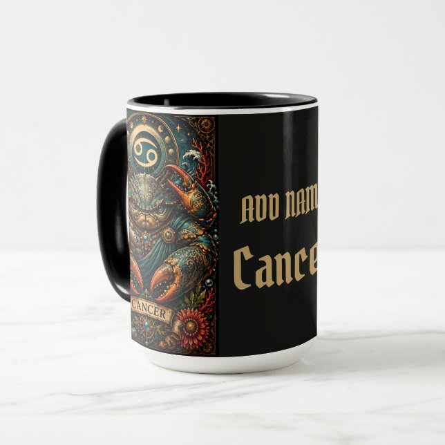  Celestial Masculine Zodiac Cancer design Mug (Front Left)