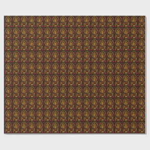 Celestial Masculine Zodiac Leo design Wrapping Paper