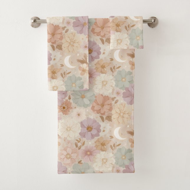 Celestial Meadow Floral  Bath Towel Set (Insitu)