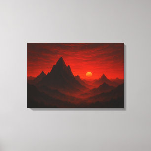 Celestial Meadow Nightscape Canvas Print