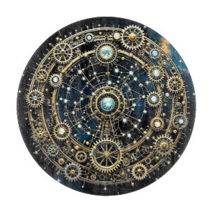 Celestial Mechanism Cosmic Art Cutting Board