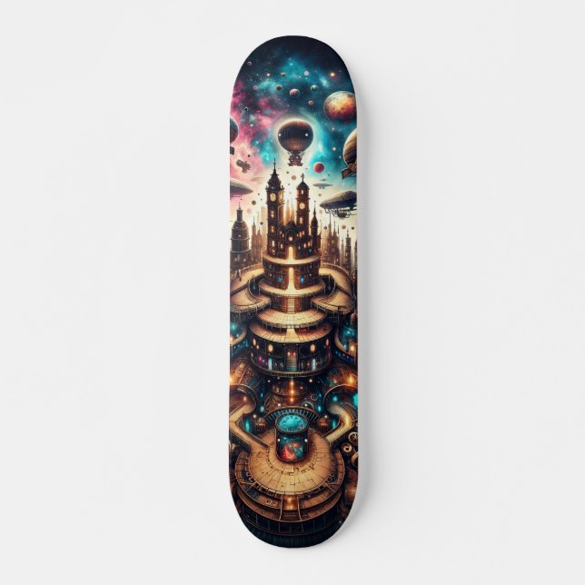 Celestial Metropolis Skateboard (Front)
