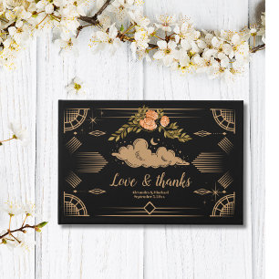 Celestial Midnight Black Stars Wedding Guest Book