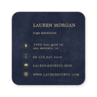 Celestial Midnight Blue Crescent Moon