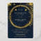 Celestial Midnight Gold Monograms Elegant Wedding