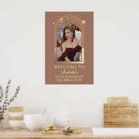Celestial Mocha Gold 30th Birthday Welcome