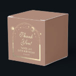 Celestial Mocha Gold Sun Moon Stars 30th Birthday Favour Box<br><div class="desc">Celestial Mocha Mousse Gold Sun Moon Astronomy 30th Birthday Favour Boxes features an elegant gold sun, moon and stars with a golden frame on a mocha mousse background. Inside is your custom thirtieth birthday favour box information. Personalise by editing the text in the text boxes. Designed for you by Evco...</div>