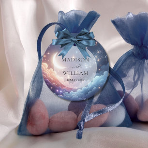 Celestial Moon and Stars Personalised Wedding Favour Tags