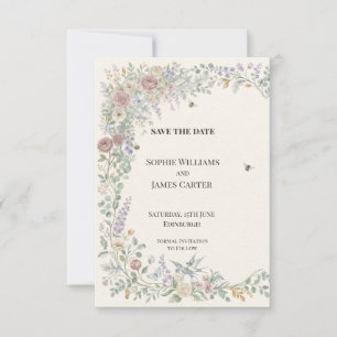 Celestial Moon and Stars Wedding Save the Date