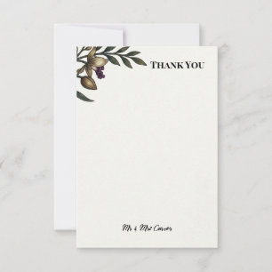 Celestial Moon and Stars Wedding Thank You Card