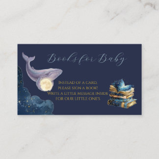 Celestial Moon Baby Shower Books for Baby Card | W