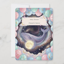 Celestial Moon Baby Shower Invitation