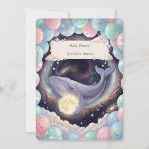 Celestial Moon Baby Shower Invitation