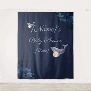 Celestial Moon Baby Shower Large Backdrop Tapestry