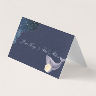 Celestial Moon Baby Shower Tent Card | Whale & Moo