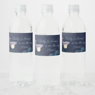 Celestial Moon Baby Shower Water Bottle Labels | W