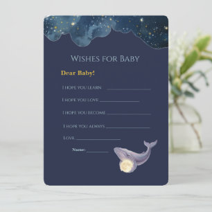Celestial Moon Baby Shower Wishes for Baby Card