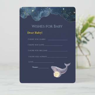 Celestial Moon Baby Shower Wishes for Baby Card |