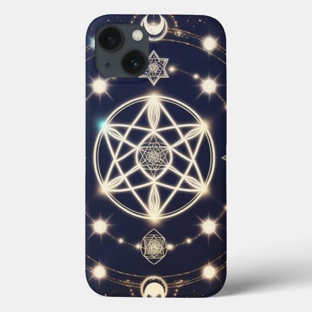 Celestial Moon Cycle Mandala – Sacred Geometry Case-Mate iPhone Case (Back)