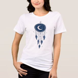 Celestial Moon Dreamcatcher Aesthetic Graphic T-Sh Tri-Blend Shirt