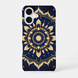 Celestial Moon Mandala Phone Case Navy Blue & Go
