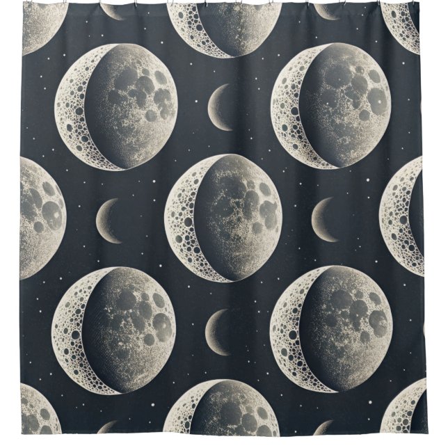 Celestial Moon Phase (1) Shower Curtain (Front)