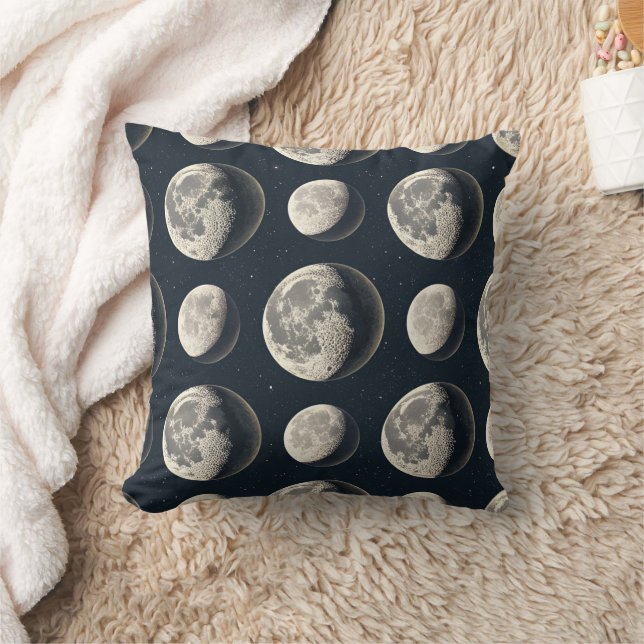 Celestial Moon Phase (2) Cushion (Blanket)