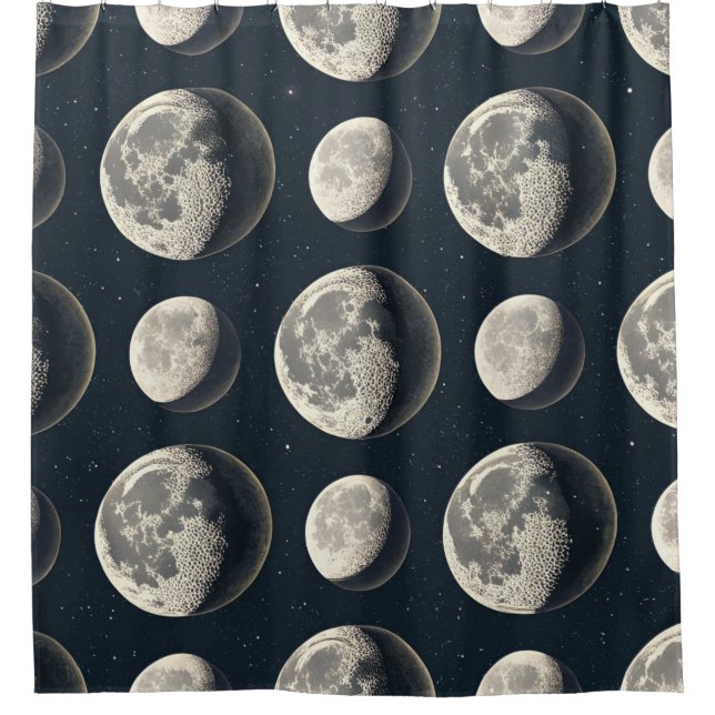 Celestial Moon Phase (2) Shower Curtain (Front)