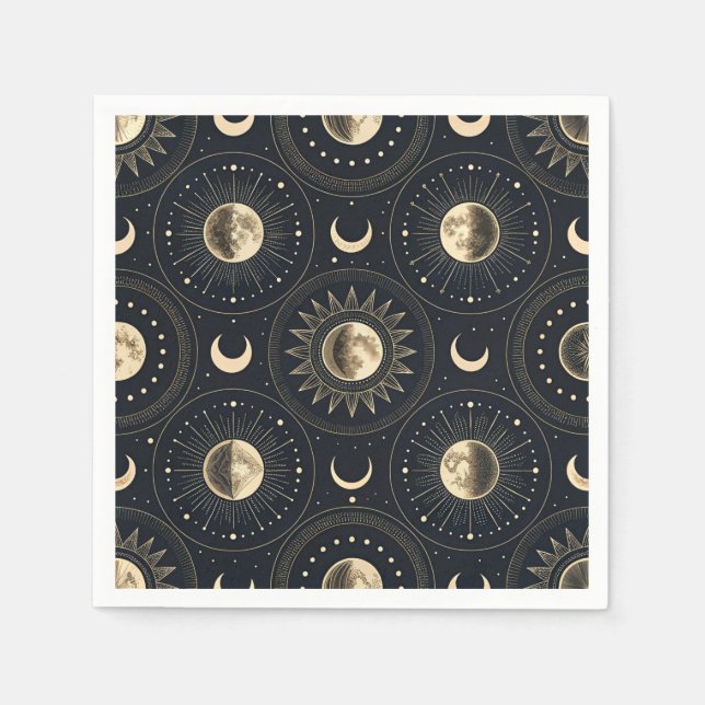Celestial Moon Phase (4) Napkin (Front)