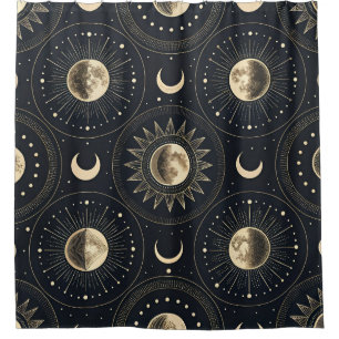 Celestial Moon Phase (4) Shower Curtain