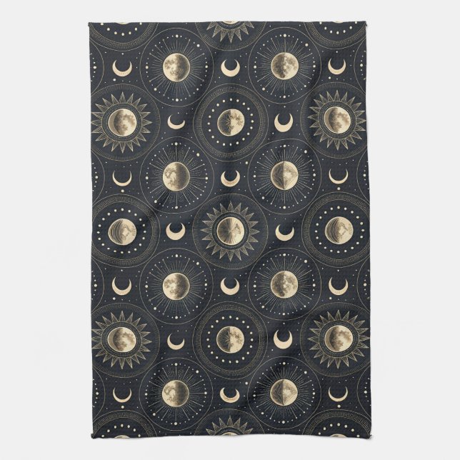 Celestial Moon Phase (4) Tea Towel (Vertical)