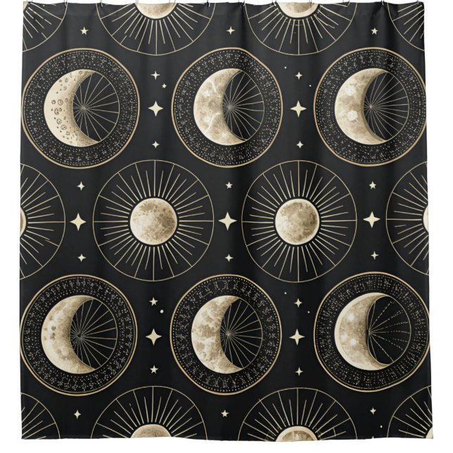 Celestial Moon Phase (5) Shower Curtain (Front)