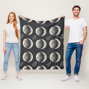Celestial Moon Phase (6) Fleece Blanket