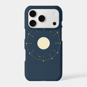 Celestial Moon Phase Phone Case - Indigo & Gold