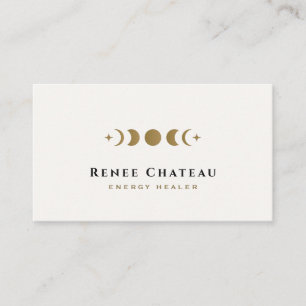 Celestial Moon Phases Energy Healer Business Card