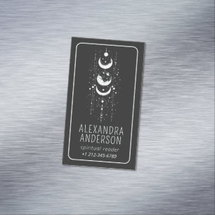 Celestial Moon Phases Mystical Esoteric Spiritual Magnetic Business Card