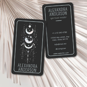 Celestial Moon Phases Mystical Holistic Spiritual Business Card