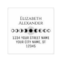 Celestial Moon Phases Name Return Address #2B