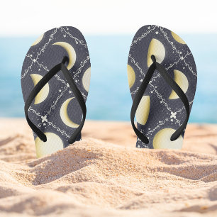 Celestial Moon Phases Pattern Jandals
