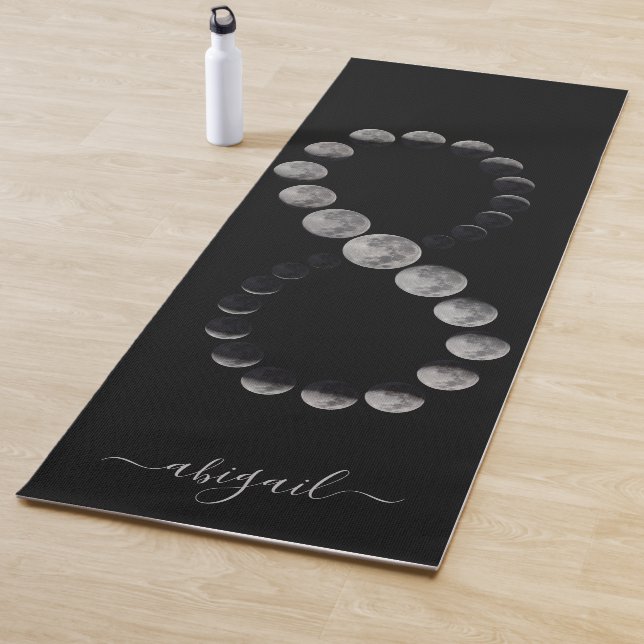 Celestial Moon Phases | Personalised Name Yoga Mat (In Situ)