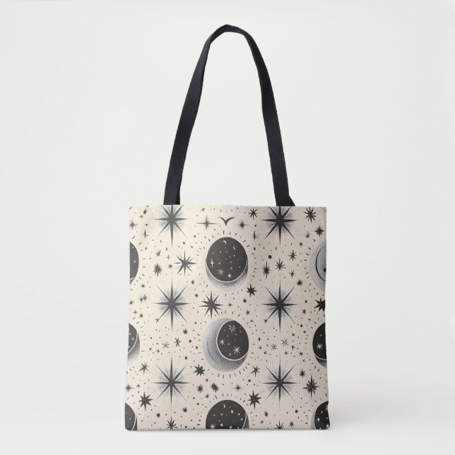celestial moon phases tote bag (Front)