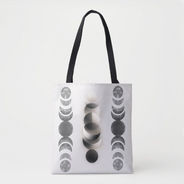Celestial Moon Phases Triptych Poster | Abstract  Tote Bag (Front)