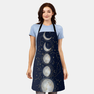 Celestial Moon Phases & Zodiac Constellation Apron
