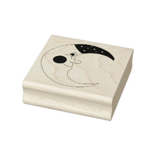 Celestial Moon Rubber Stamp