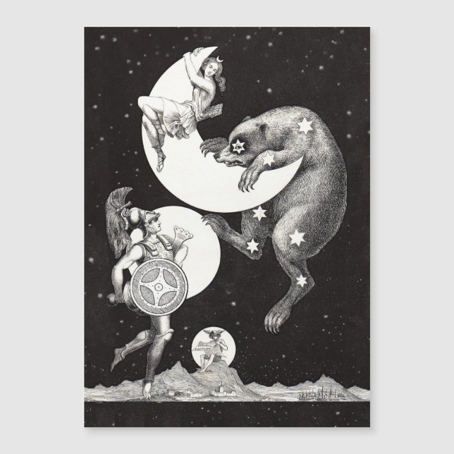 Celestial Moon Sky Universe God Night Illustration (Front)