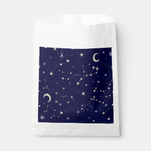 celestial moon star constellation blue favour bags