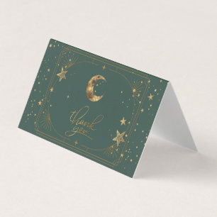 Celestial Moon Stars Frame Thank You Card