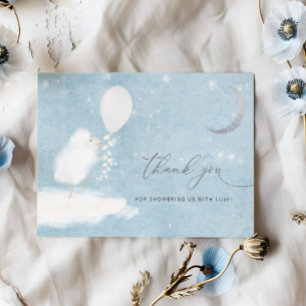 Celestial Moon Stars & Lamb Baby Shower Thank You
