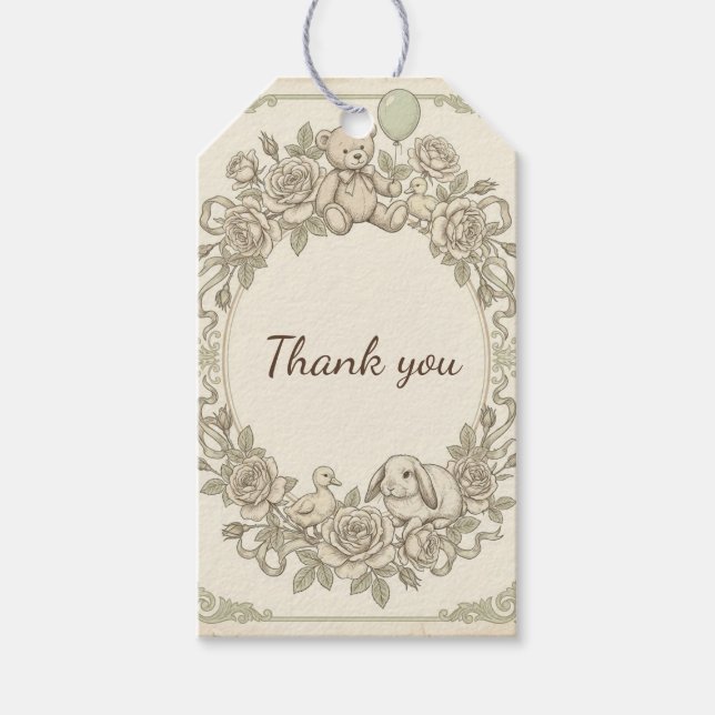 Celestial Moon Thank You Favour Tag (Front)