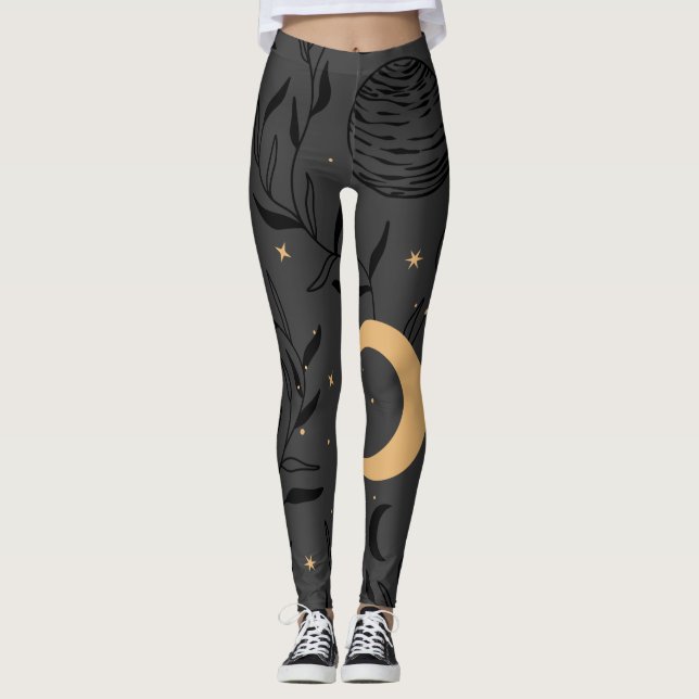 Celestial Moon Theme Leggings (Front)